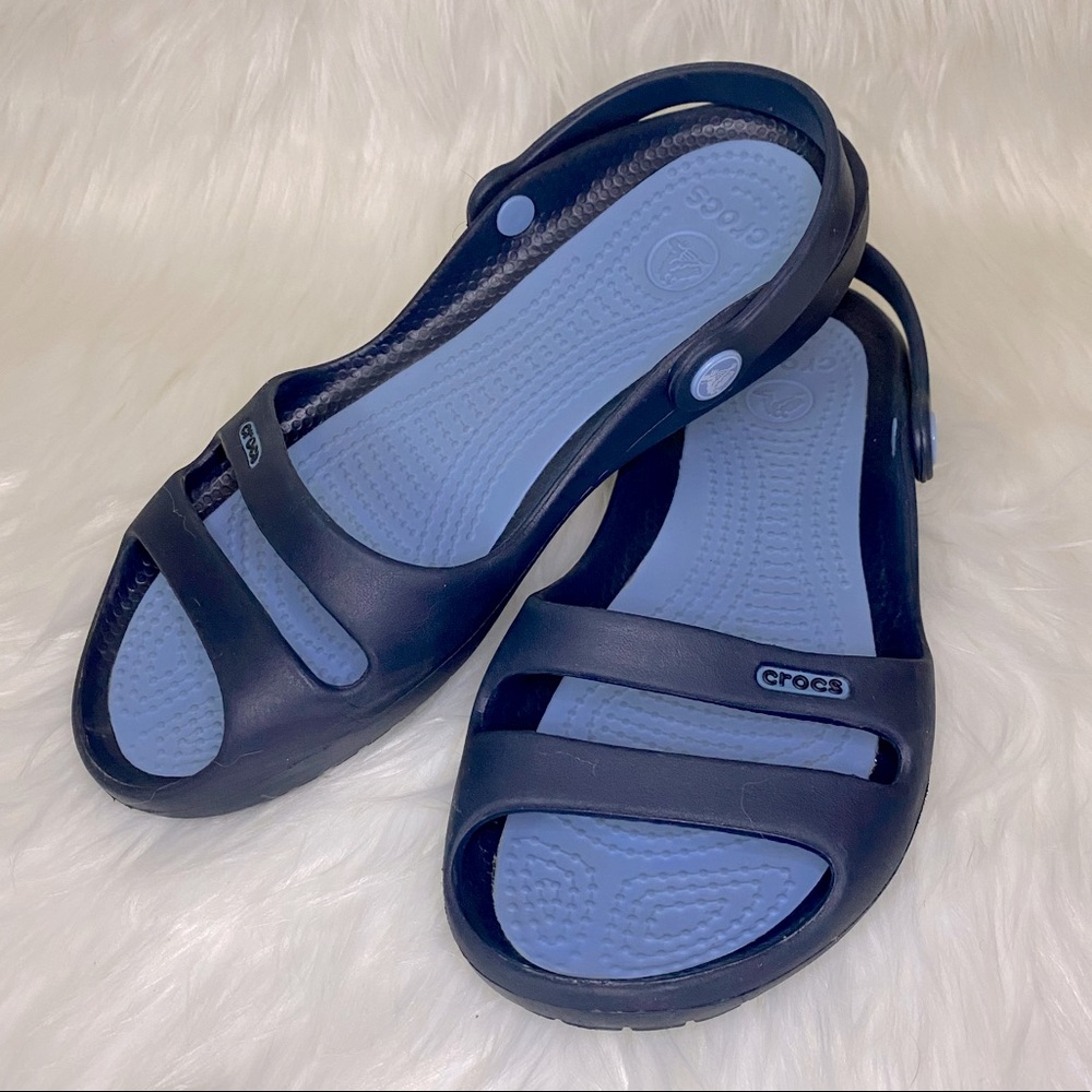 CROCS | Sling Back Blue Sandals | 7